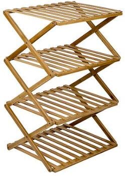Sammenleggbar hylle Fitzroy bambus 50x40x72 cm - Bo-Camp forfra