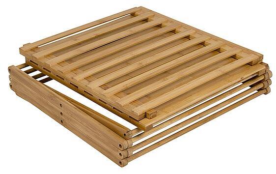 Sammenleggbar hylle Fitzroy bambus 50x40x72 cm - Bo-Camp bakside