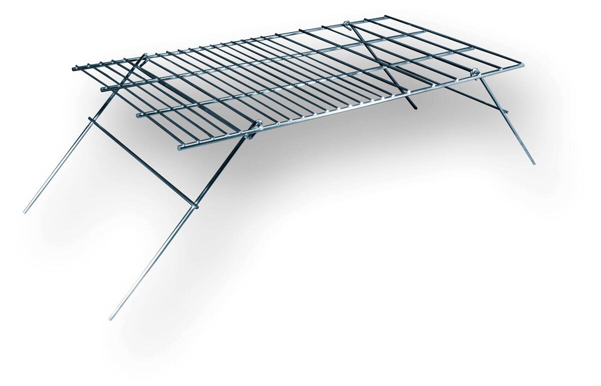 Sammenleggbar kullgrill 61x30 cm 1380 g stål - Coghlans forfra