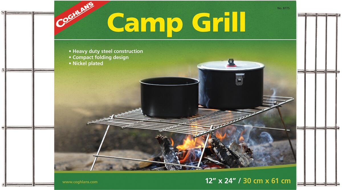 Sammenleggbar kullgrill 61x30 cm 1380 g stål - Coghlans bakside