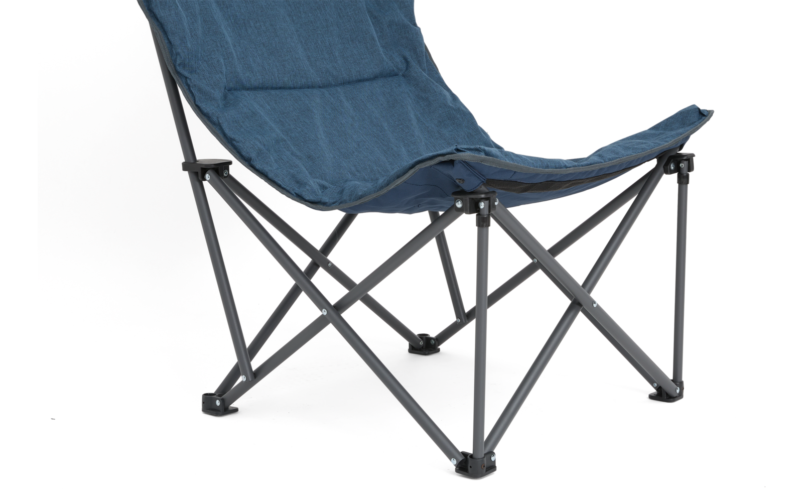 Sammenleggbar loungestol Salvador 68 cm bred polyester stålramme sammenlagt