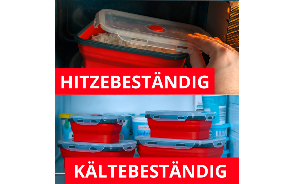 Sammenleggbar oppbevaringsboks 400 ml rektangulær - Westmark sammenlagt