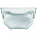 Sammenleggbar servant 32x52 cm hvit polystyrol Comet forfra