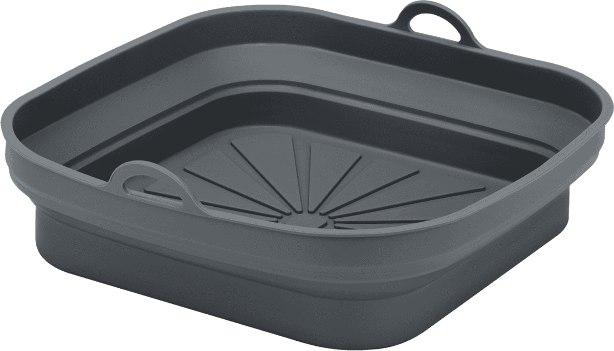 Sammenleggbar silikonkurv for airfryer kvadratisk - Metaltex forfra