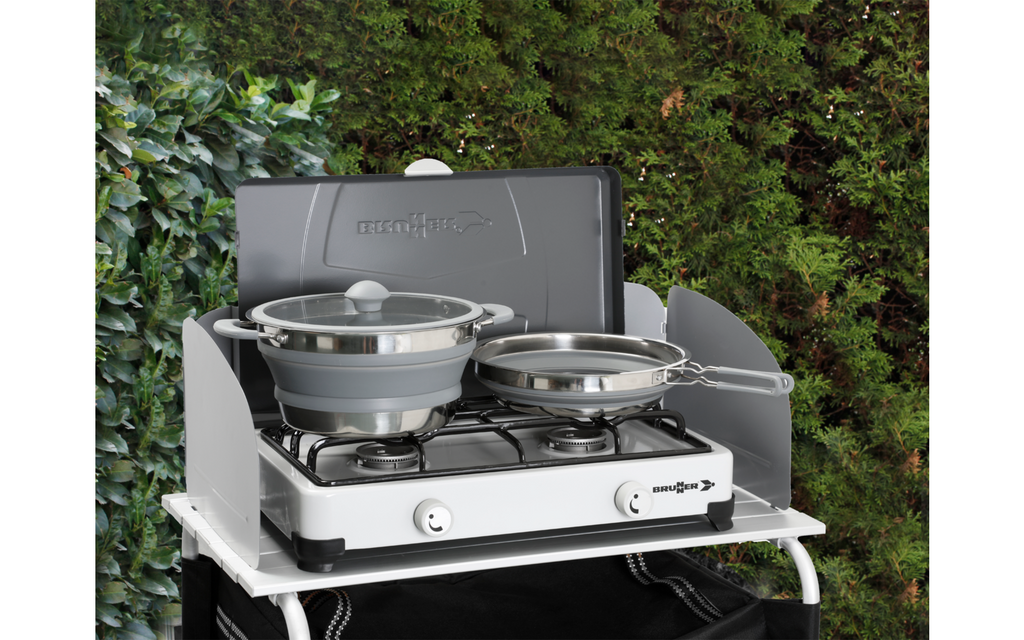 Sammenleggbar stekepanne Volcano Pan Fold-Away 24 cm silikon i sammenfoldet tilstand