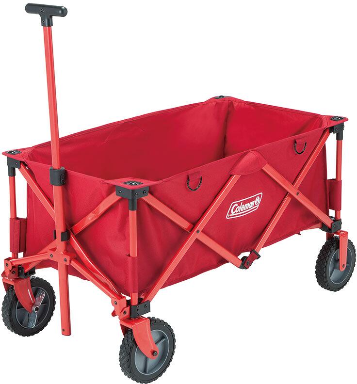 Sammenleggbar transportvogn 85 kg, rød - Coleman forfra
