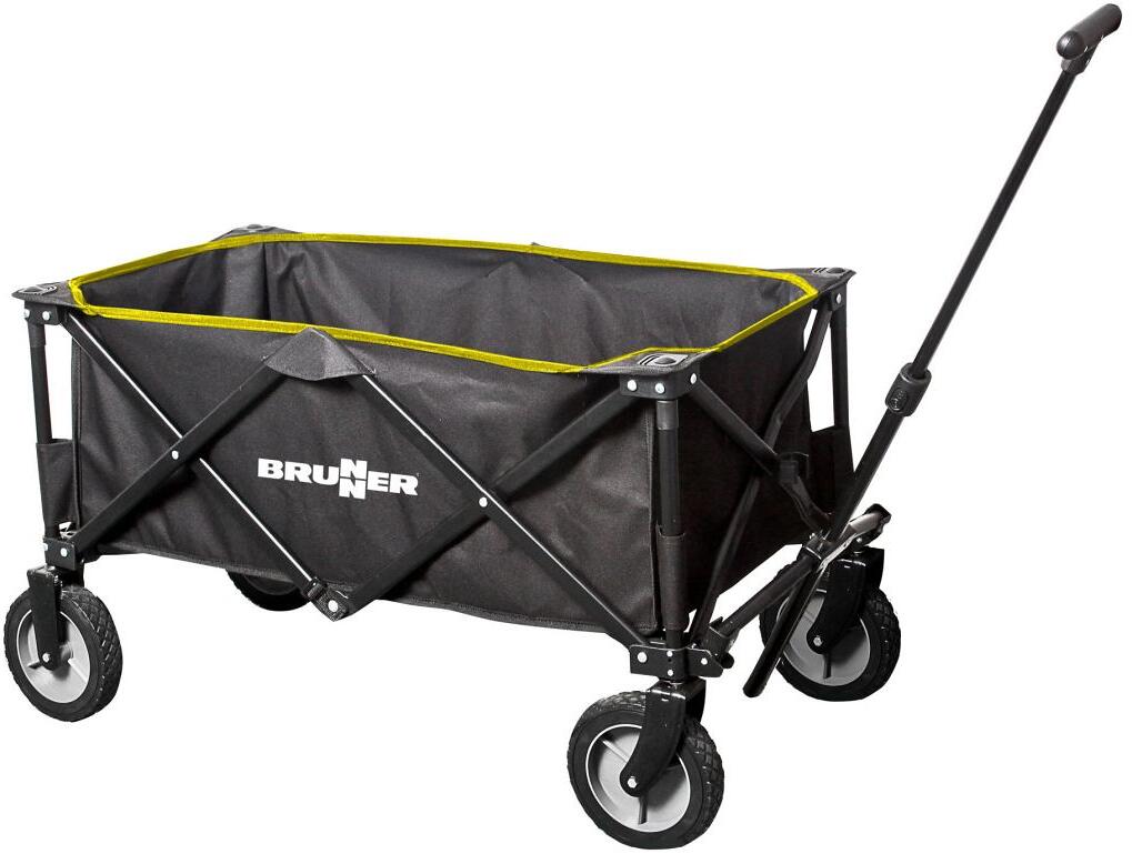 Sammenleggbar transportvogn Cargo Compact 68 kg, svart - Brunner forfra