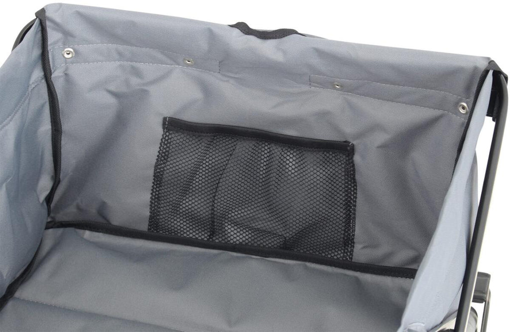 Detalj av sammenleggbar ramme på Sammenleggbar transportvogn Sunny 75 kg grå Eurotrail