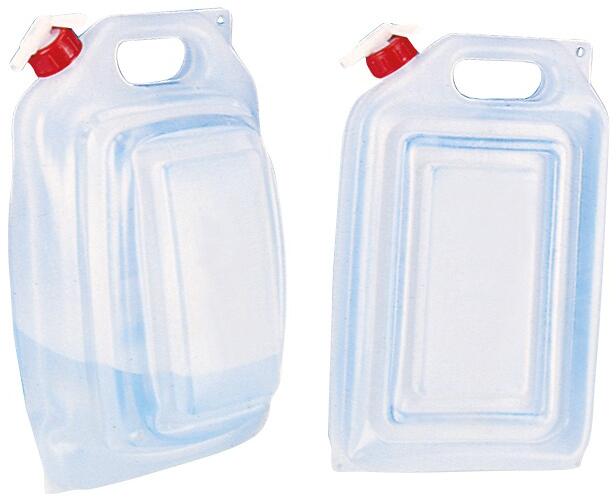 Sammenleggbar vannbeholder 9,4L med tappekran fra Outdoor sett forfra