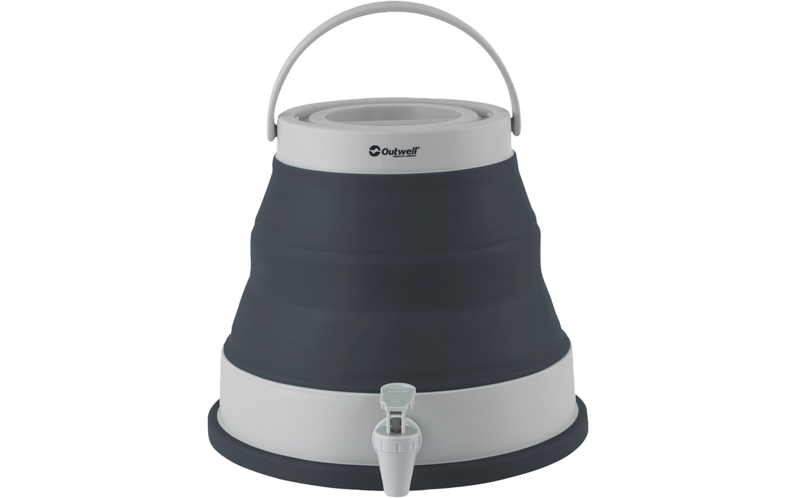 Sammenleggbar vanndispenser 6 liter Navy Night - Outwell montert og klar til bruk