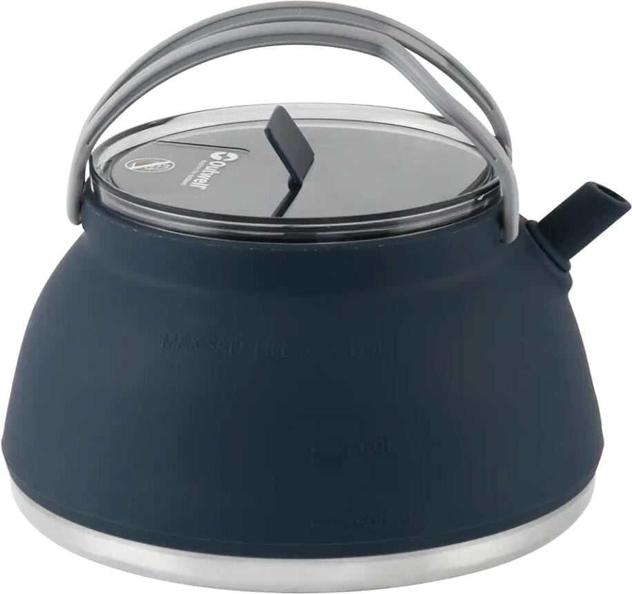 Sammenleggbar vannkjele 1,5L Collaps Tea Time blå 330g - Outwell forfra