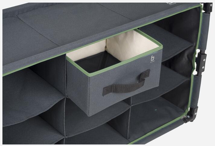 Nærbilde av stoffmateriale på Sammenleggbare skuffer M for campingskap 3 stk 25x25,5 cm Bo-Camp