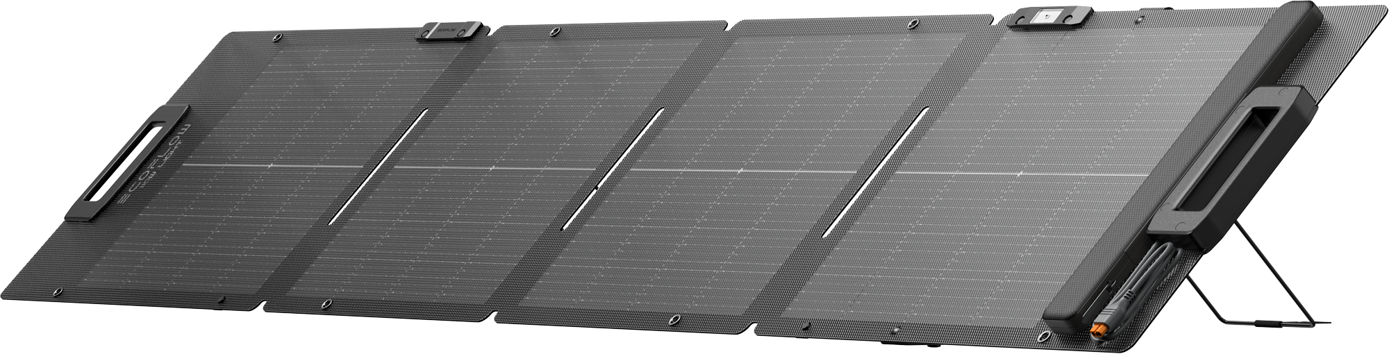 Sammenleggbart bifasialt solcellepanel 110 W IP68 XT60 - EcoFlow forfra
