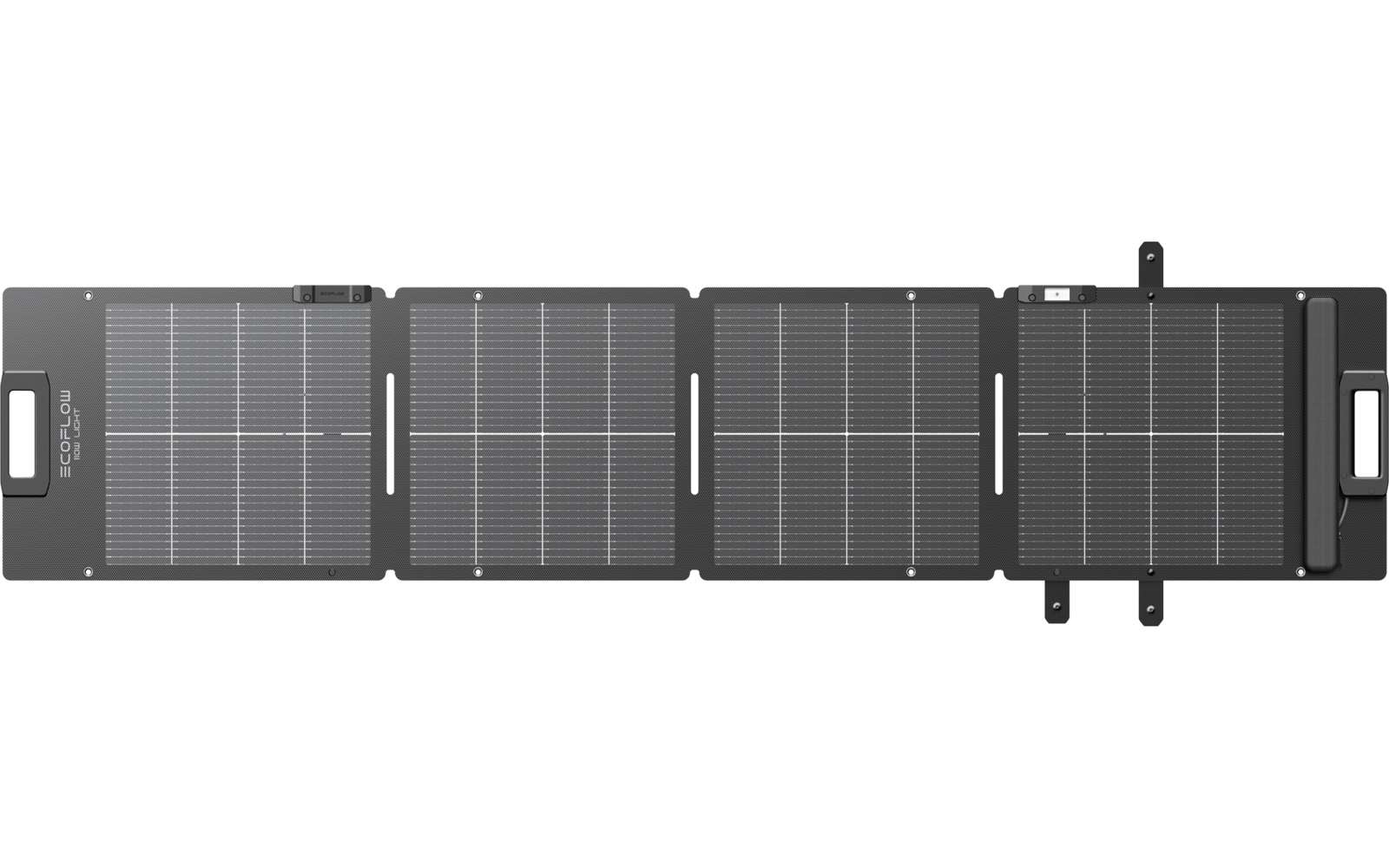 Nærbilde av solcellepanelets sammenleggbare konstruksjon 110 W IP68 XT60 - EcoFlow