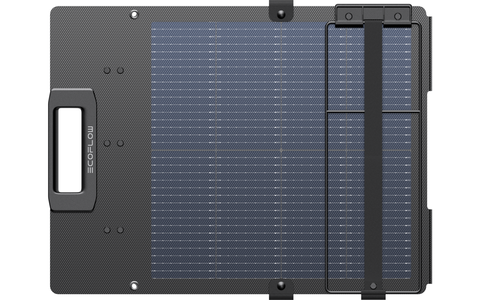 Sammenleggbart bifasialt solcellepanel 110 W IP68 XT60 - EcoFlow sammenbrettet for transport