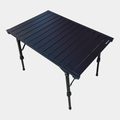 Sammenleggbart campingbord 89x60 cm høydejusterbart aluminium - Horntools forfra