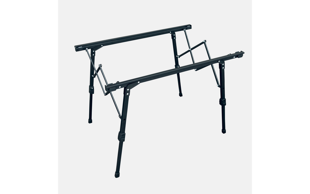 Sammenleggbart campingbord 89x60 cm høydejusterbart aluminium - Horntools detalj av bordplate