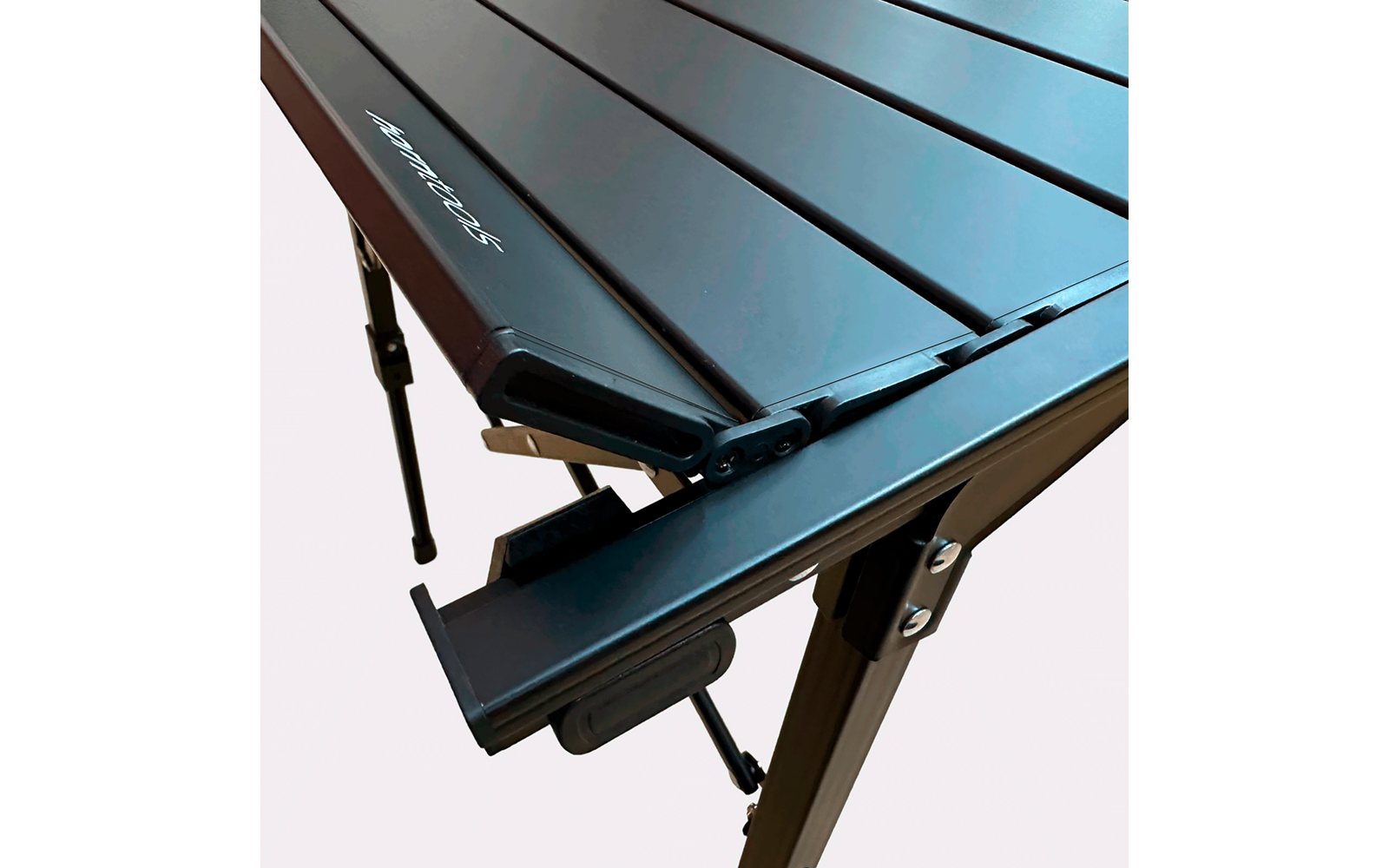 Sammenleggbart campingbord 89x60 cm høydejusterbart aluminium - Horntools bærbar med veske