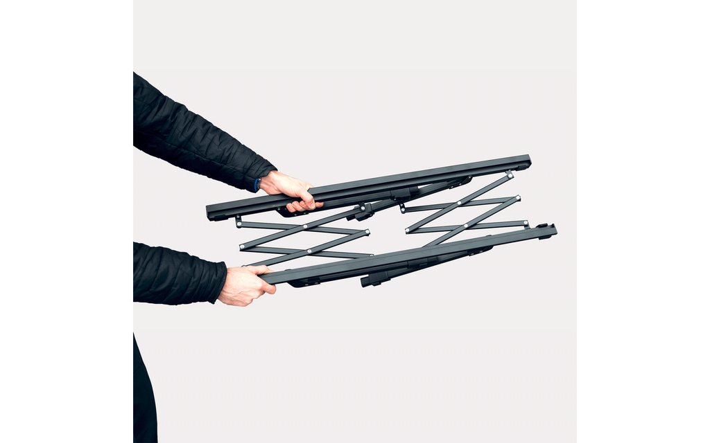 Sammenleggbart campingbord 89x60 cm høydejusterbart aluminium - Horntools sammenrullet bordplate