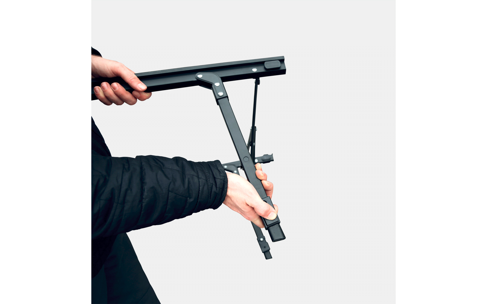 Sammenleggbart campingbord 89x60 cm høydejusterbart aluminium - Horntools aluminium ramme