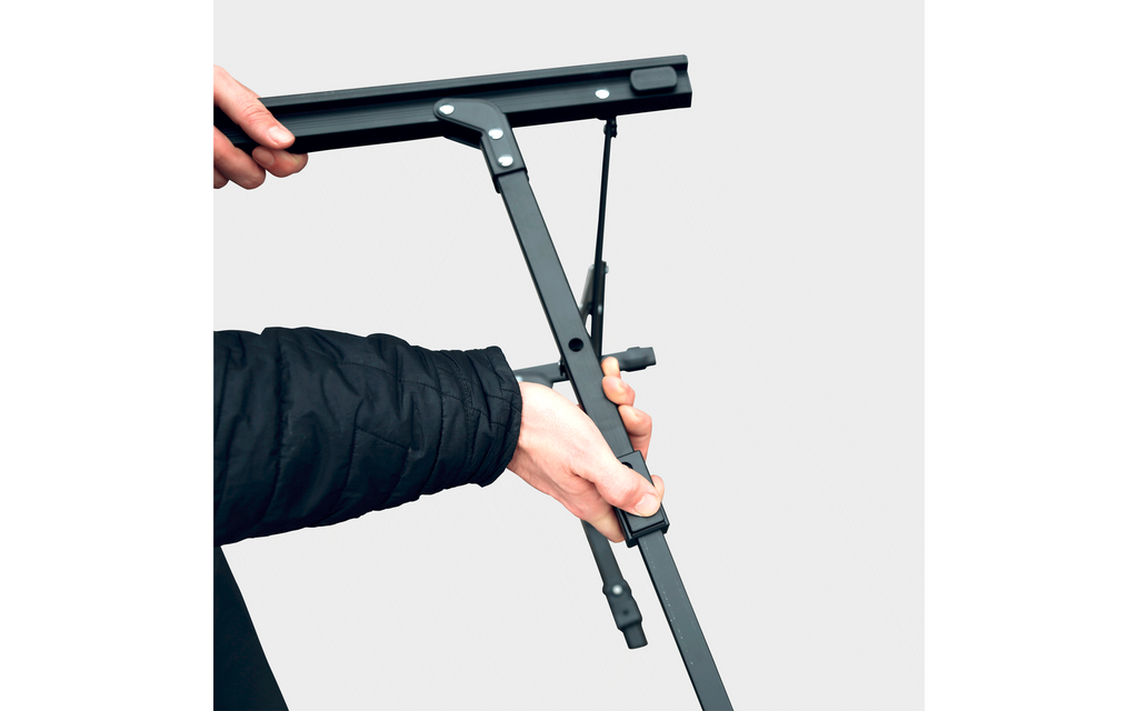 Sammenleggbart campingbord 89x60 cm høydejusterbart aluminium - Horntools bæreveske