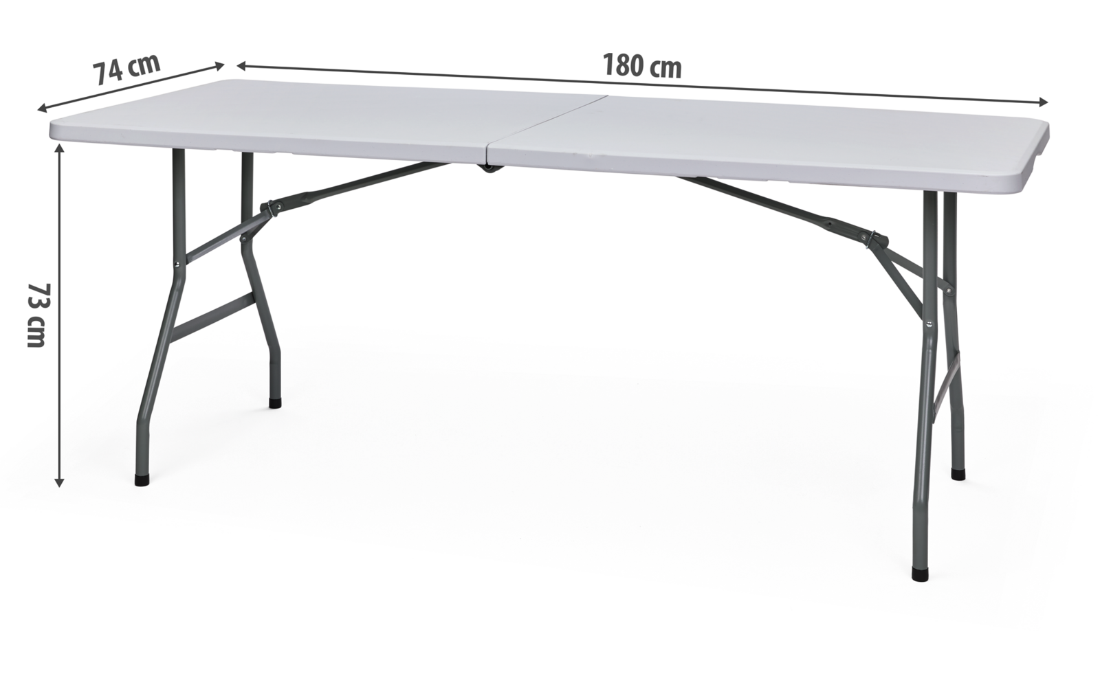 Sammenleggbart campingbord Taurus 180 x 74 cm detalj av ramme