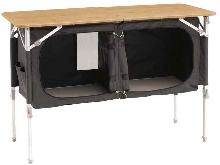 Sammenleggbart campingkjøkkenbord Padres 120x50x80 cm bambus - Outwell forfra