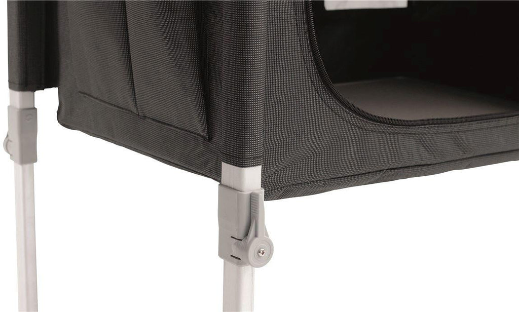Detalj av bambusbordplate på Sammenleggbart campingkjøkkenbord Padres 120x50x80 cm bambus - Outwell