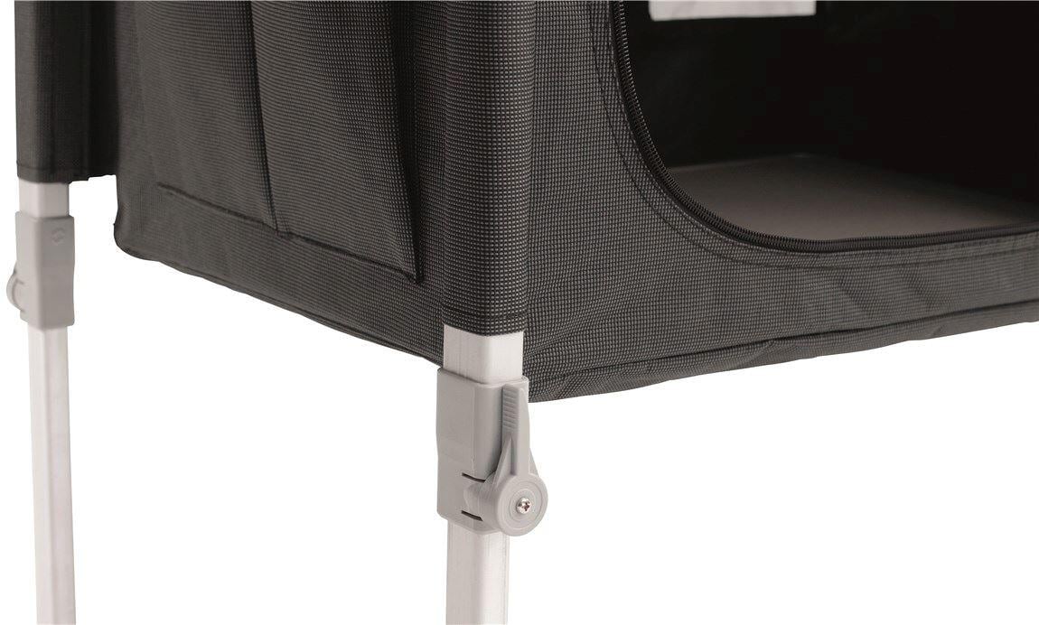 Detalj av bambusbordplate på Sammenleggbart campingkjøkkenbord Padres 120x50x80 cm bambus - Outwell