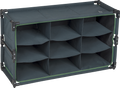 Sammenleggbart campingskap med 9 rom 84x51x30 cm - Bo-Camp forfra