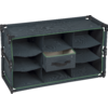Sammenleggbart campingskap med 9 rom 84x51x30 cm - Bo-Camp rominndeling