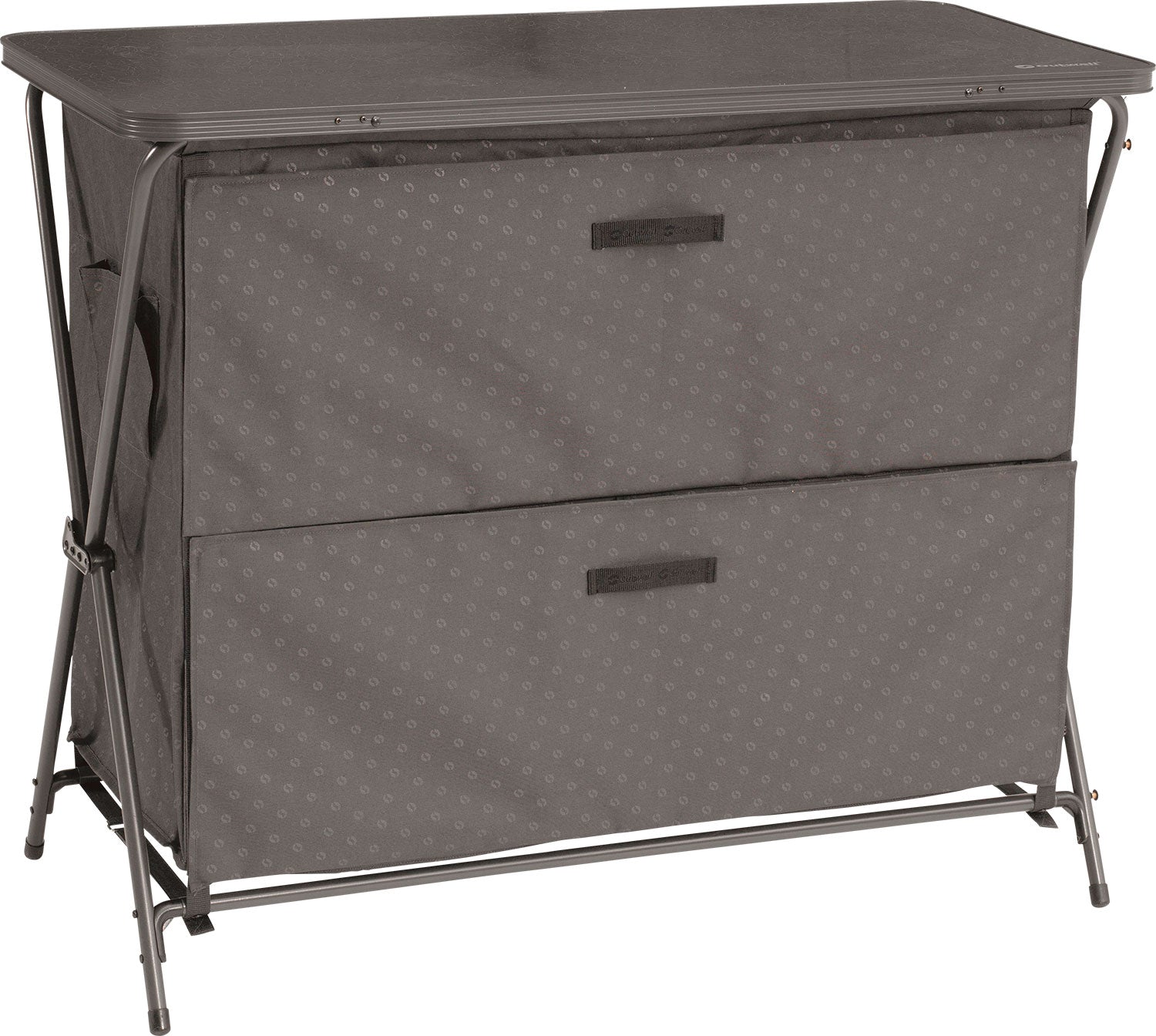Sammenleggbart campingskap Aruba 4 hyller 110x90x53,5 cm - Outwell montert i campingtelt