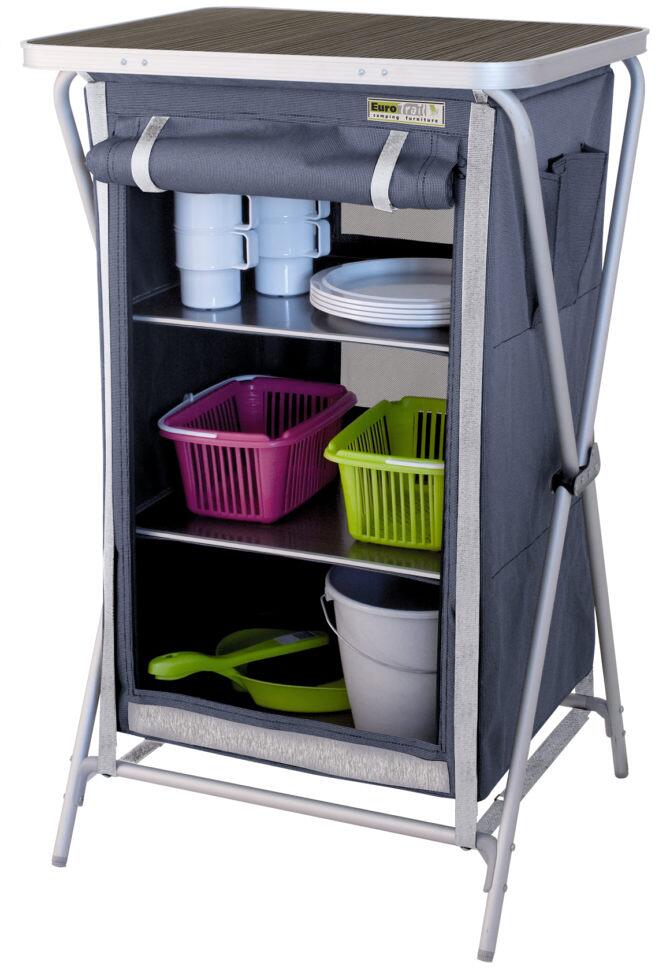 Sammenleggbart campingskap Aubenas 60x52x98 cm aluminium forfra