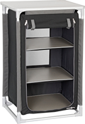 Sammenleggbart campingskap Azabache 59x104x48 cm svart forfra