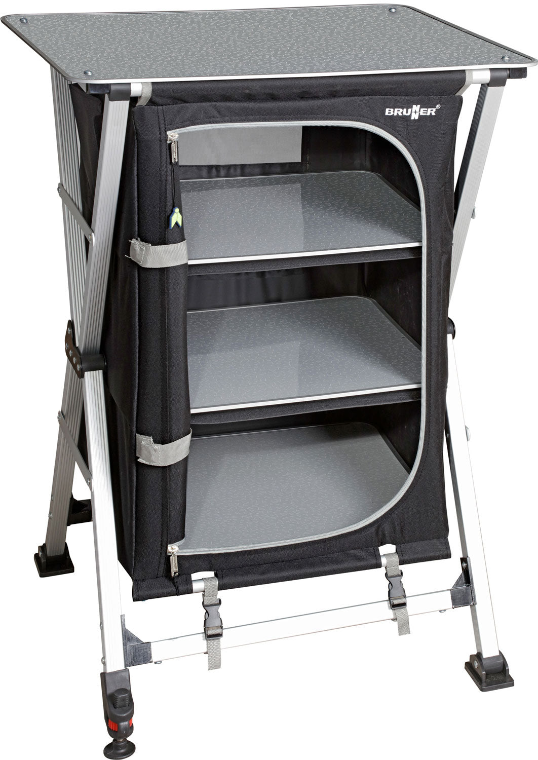 Sammenleggbart campingskap Azabache LS Cross Square HWT 58x90 cm front