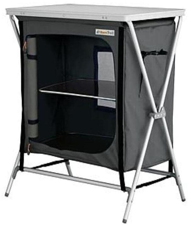 Sammenleggbart campingskap St.Barts 72x82x50 cm bakside med pustende stoff