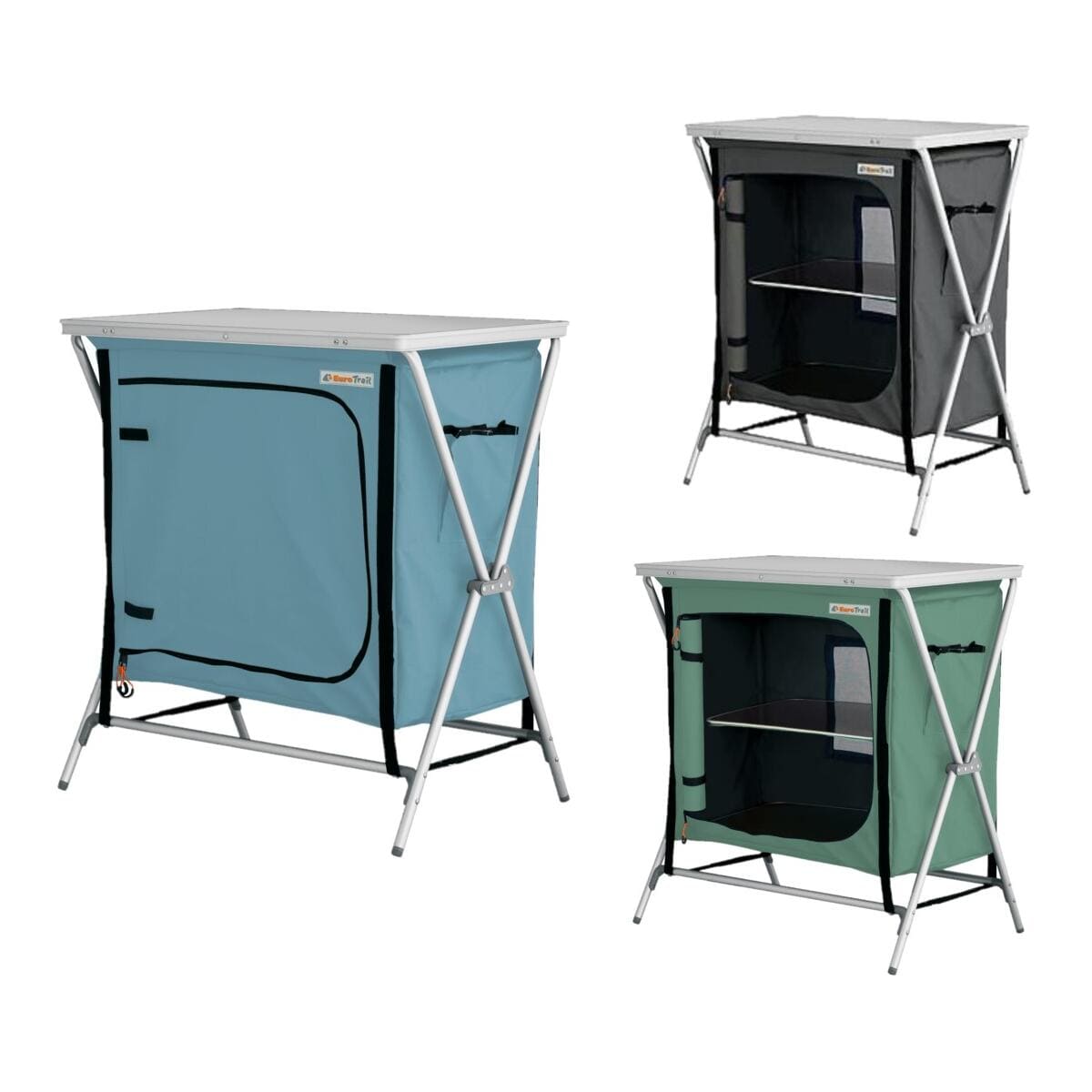Sammenleggbart campingskap St.Barts 72x82x50 cm front