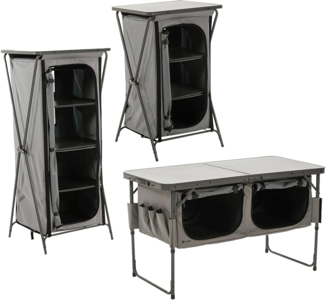 Sammenleggbart campingskap Toledo polyester/aluminium for camping