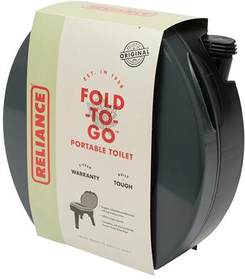 Sammenleggbart campingtoalett Fold-To-Go 2,3 kg maks 130 kg montert
