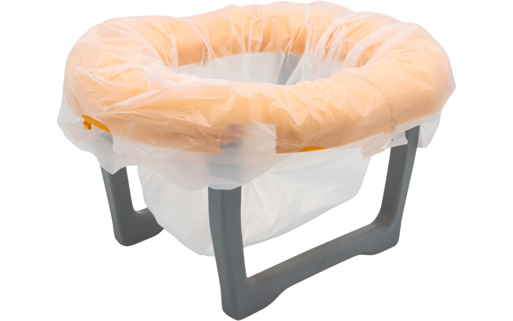 Detalj av sammenleggbart reisepotte for barn opptil 50 kg med 5 poser - Pee & Bob