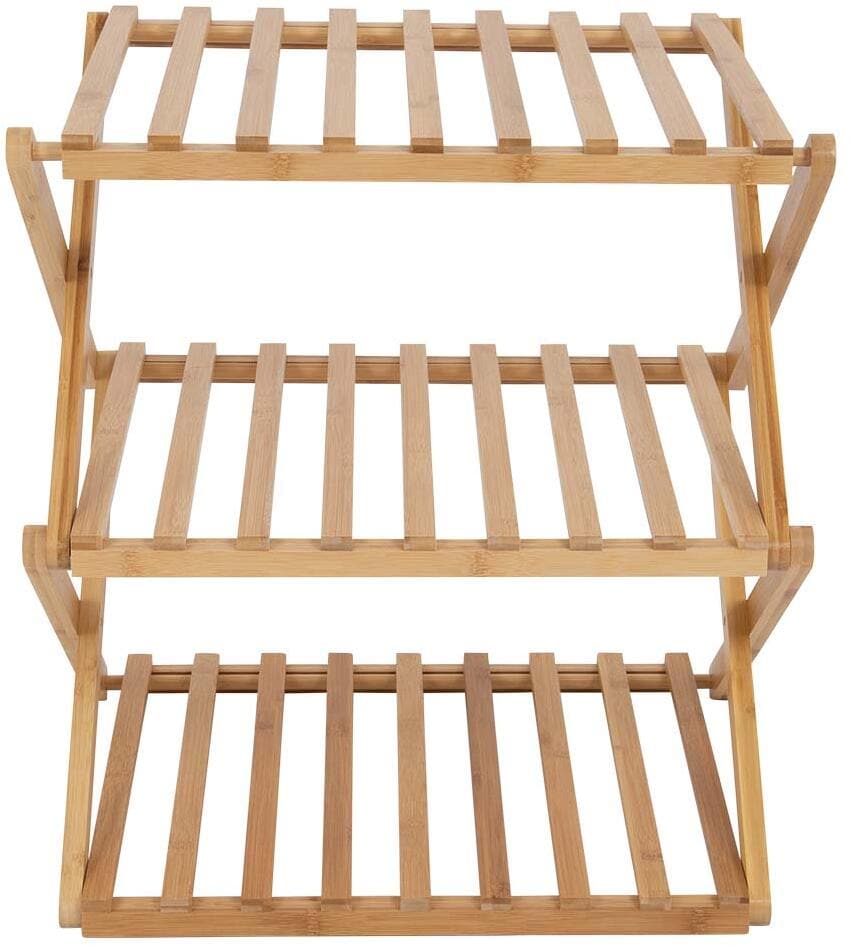 Sammenleggbart skap Fitzroy M bambus 50x40x54cm 3 hyller - Bo-Camp bakside