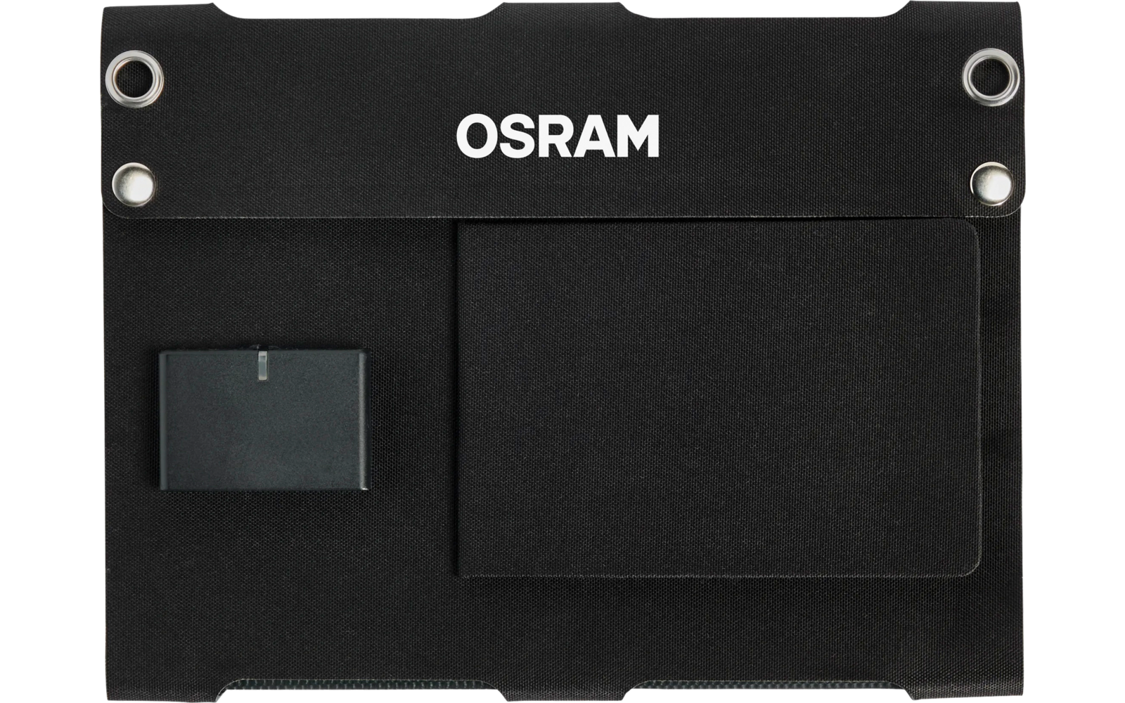Detaljbilde av USB-C og USB-A porter på sammenleggbart solcellepanel 20W med USB-C og USB-A 0,8 kg - Osram