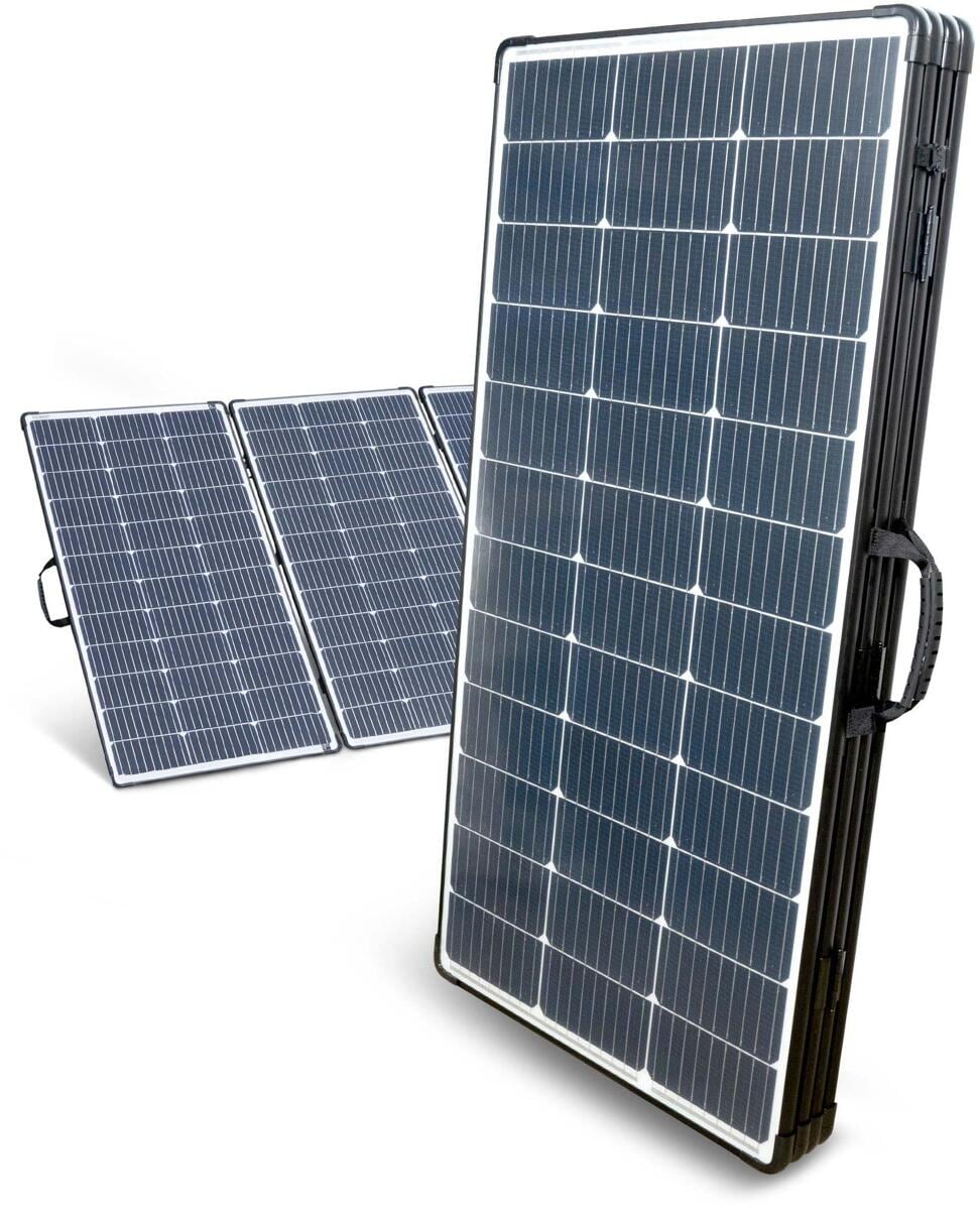 Sammenleggbart solcellepanel HighPower solkoffert forfra