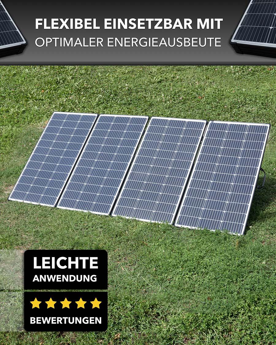 Nærbilde av solcellepanel HighPower med kabel
