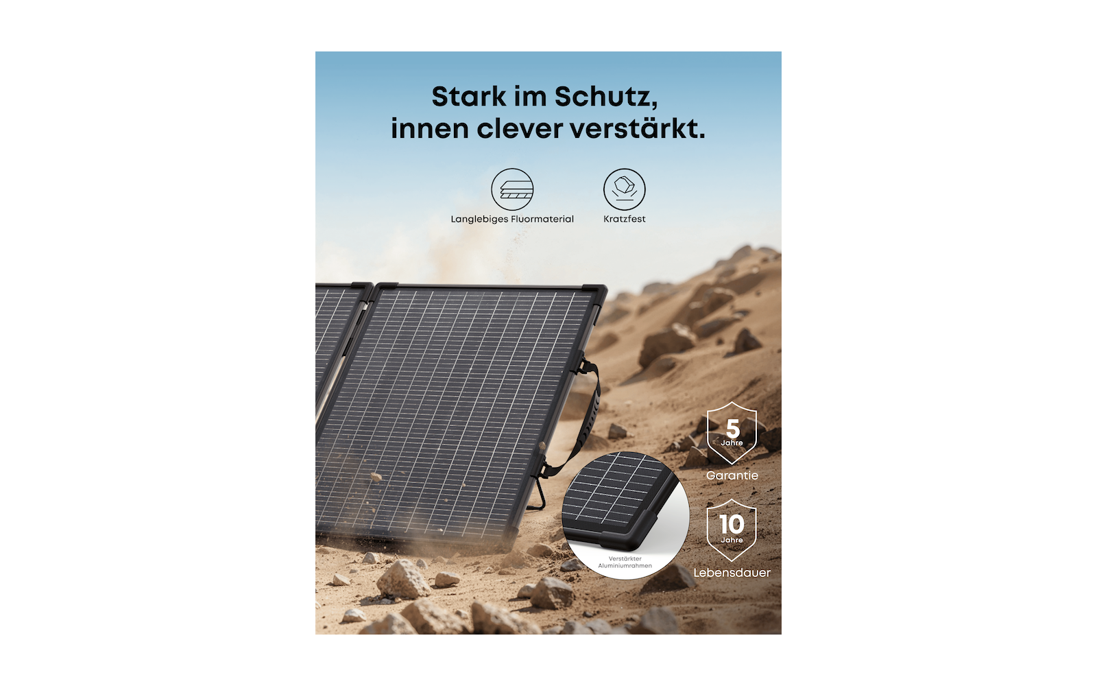 Sammenleggbart solcellepanel Solix PS200B 100 W bifasialt IP68 sammenbrettet