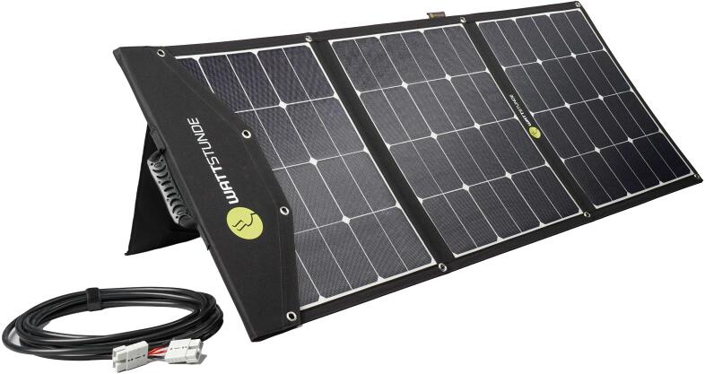 Tilkoblingskabel og Anderson-plugg på sammenleggbart solcellepanel SunFolder 140Wp 4,7 kg ETFE - WATTSTUNDE