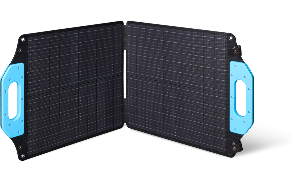 Detalj av sammenleggbart solcellepanel XT60 60W