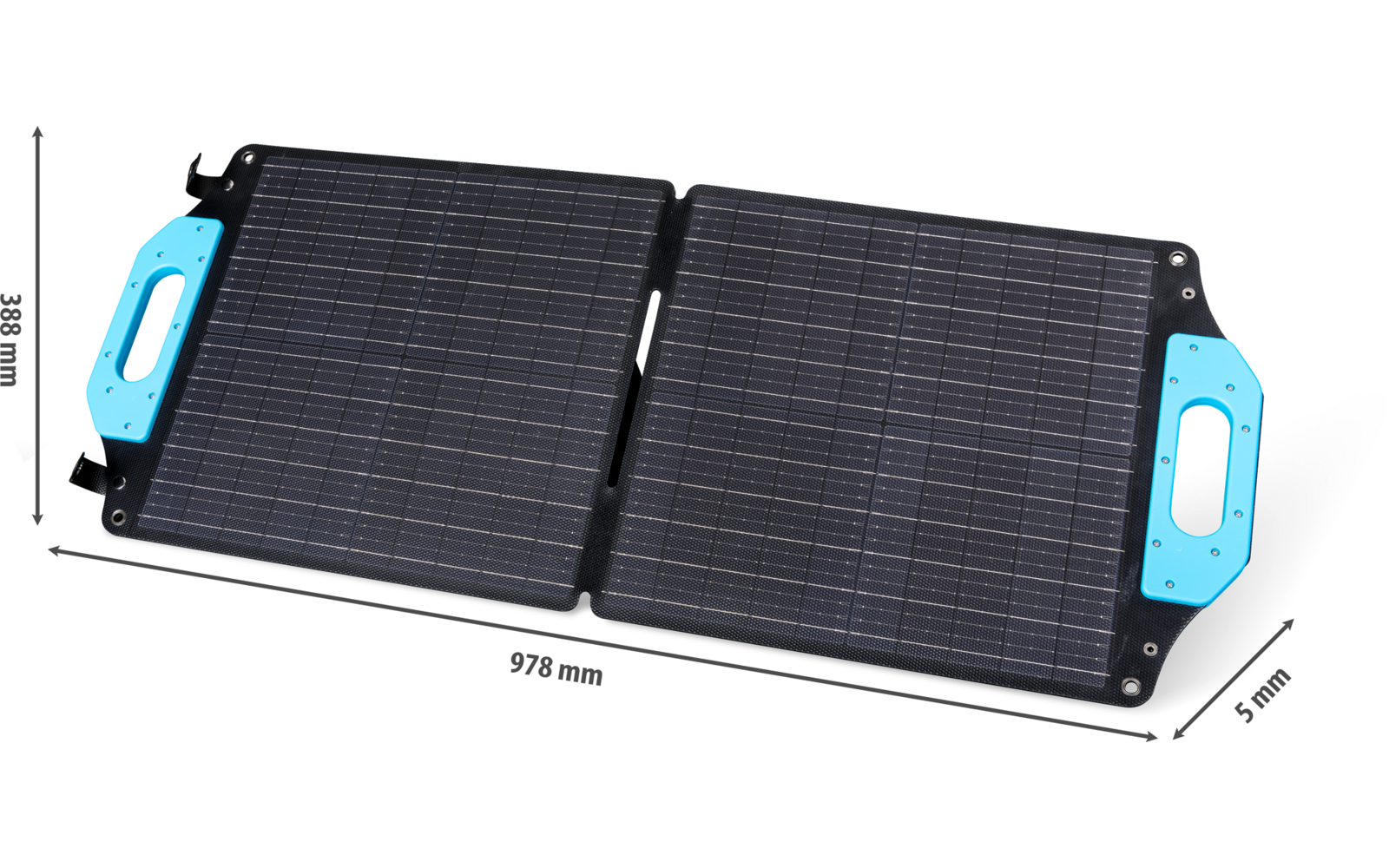 Sammenleggbart solcellepanel XT60 60W med kabel