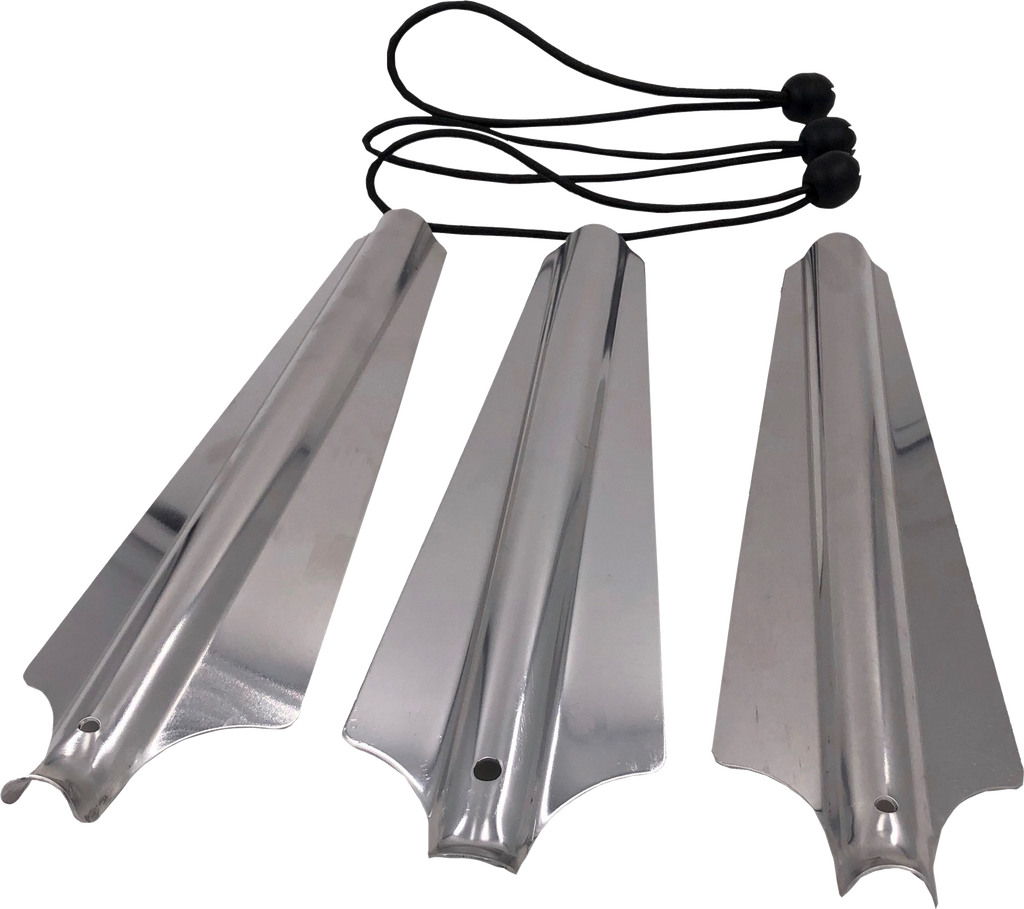 Sandplugger i aluminium med spennring 3 stk 32 cm foran