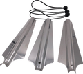 Sandplugger i aluminium med spennring 3 stk 32 cm foran